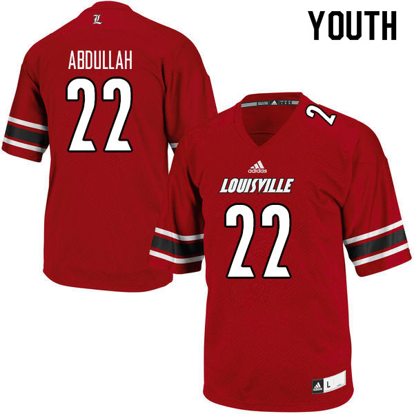 Youth #22 Yasir Abdullah Louisville Cardinals College Football Jerseys Sale-Red